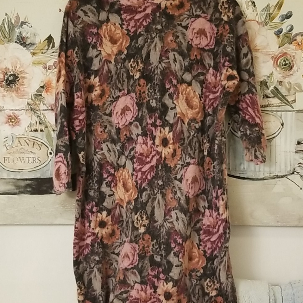 H&M Softest AngoraBlend Floral 3/4 Sleeve Sweater - Picture 4 of 14